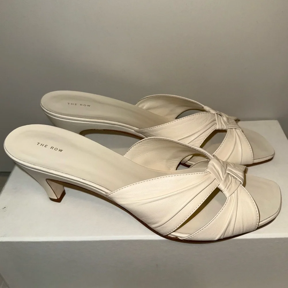 The Row Knotted Sandals, 39.5, Chocolate Blanc - Picture 6 of 12